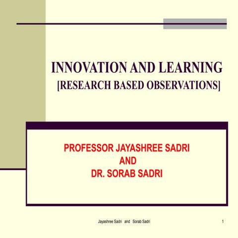 Innovation and learning | PPT