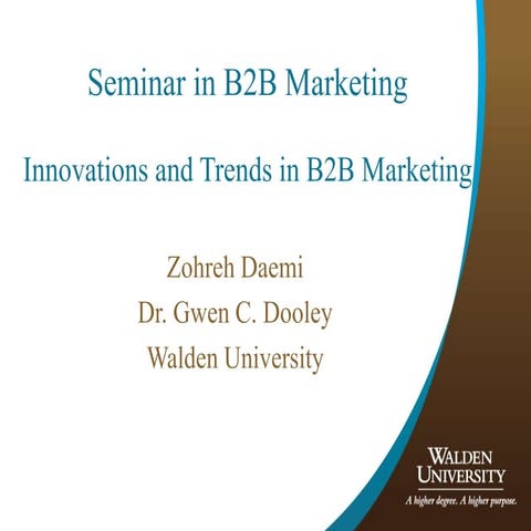 Innovations and Trends in B2B Marketing�