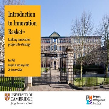 Innovation Basket webinar presentation 2024