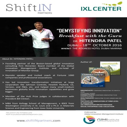 Demystifying Innovation by Dr. Hitendra Patel & discussion panel with Innovat...