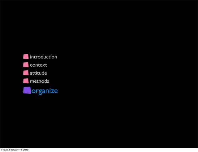 Innovation By Design -- Organize