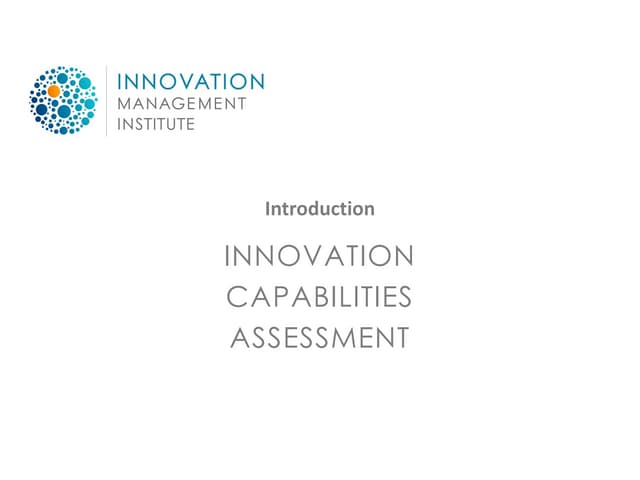 Innovation Capabilities Assessment - Introduction