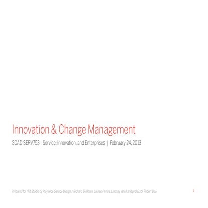 Innovation & Change Management