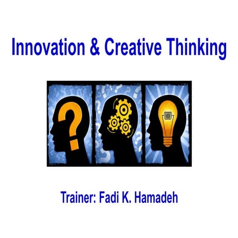 Innovation+creative thinking hamadeh
