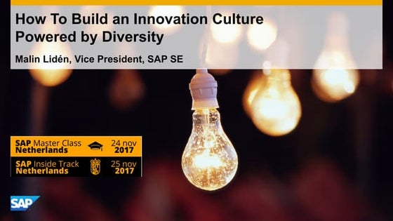 Building an innovation culture - Powered by diversity