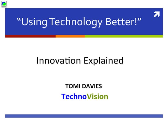 Innovation explained