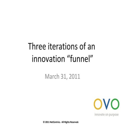 Innovation funnel version 3.0