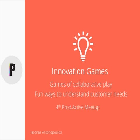 Innovation games and product box presentation