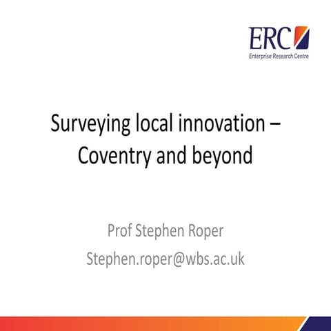 Surveying local innovation. Coventry and beyond