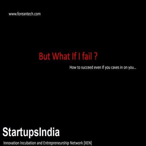 StartupsIndia : Innovation incubation and entrepreneurship network