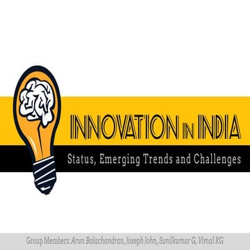 Innovation in India - Emerging Trends
