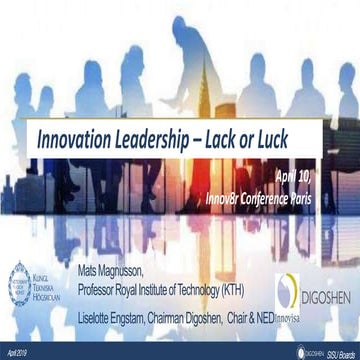 Innovationleadership   lack or luck 190410shared