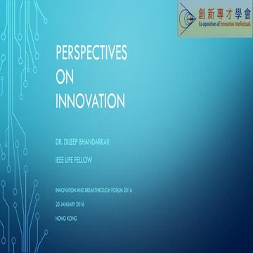 Innovation lecture for hong kong