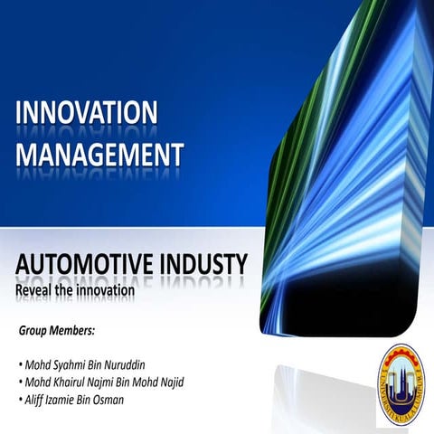 Innovation management   automotive industry