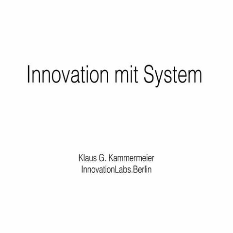Innovation mit System: Innovation im Eco-System