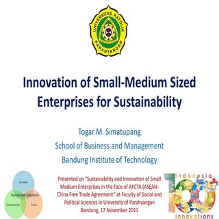 Innovation of small medium enterpri...