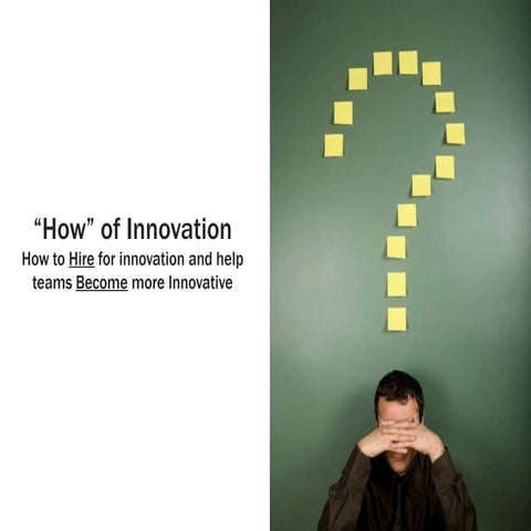 HOW of Innovation