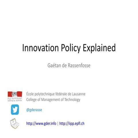 Innovation Policy Explained | PPTX