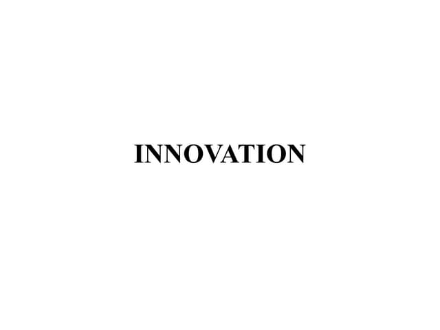 Categories of Innovation