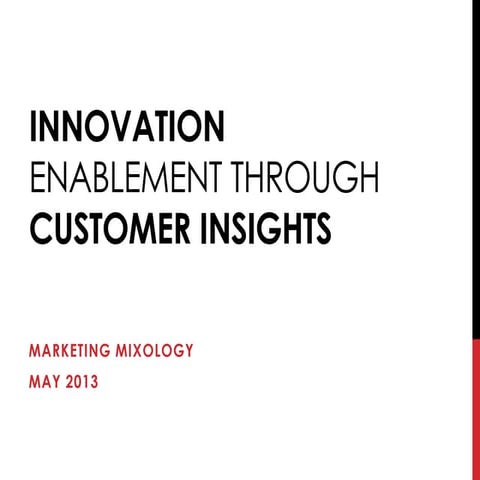 Customer Centric innovation - MIT ID Innovation | PPTX