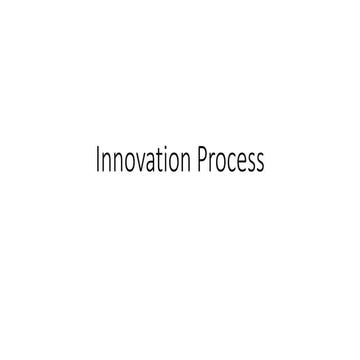 Innovation process first session
