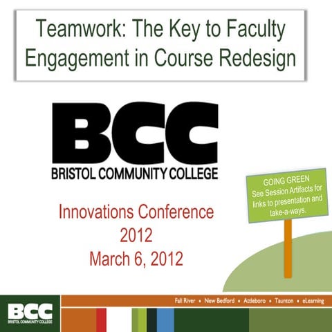 Innovations 2012 Presentation: Teamwork: The Key to Faculty Engagement in Cou...