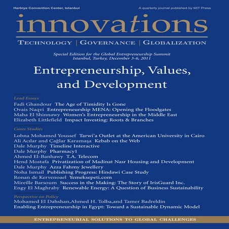 Innovations: Special Edition for the Global Entrepreneurship Summit 2011