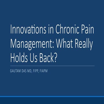 Innovations in Chronic Pain Management: From Clinical Idea to Published Research
