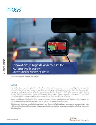 Innovations in Digital Consumerism for the Automotive Industry