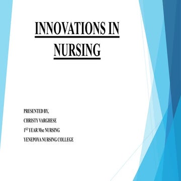 Innovations in nursing