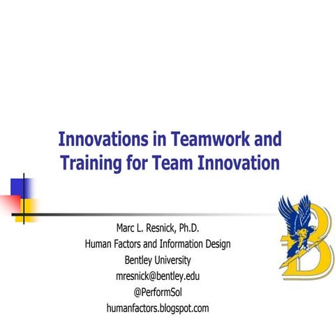 Innovations in training