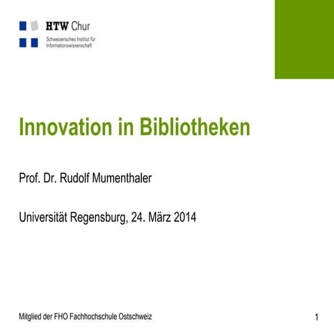 Innovation in Bibliotheken