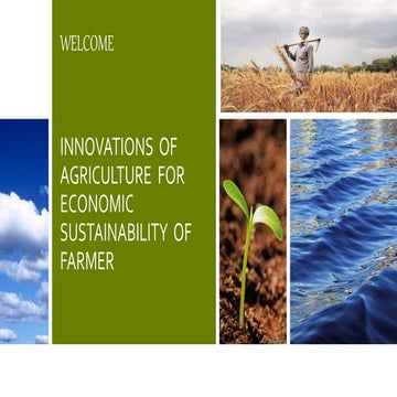 Innovations of agriculture for economic sustainability of farmers