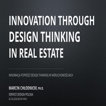 Innovation Through Design Thinking in Real Estate at PropTech2018