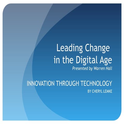 Innovation through technology a (lemke)