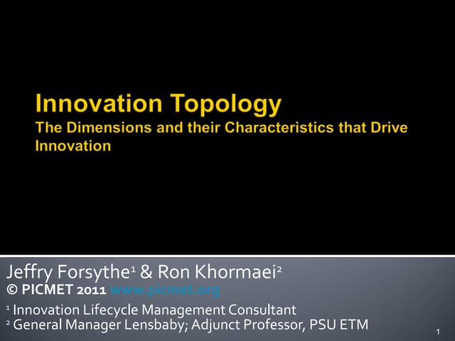 Innovation Topology Presentation Rev D