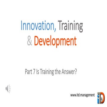 Innovation training and development 7