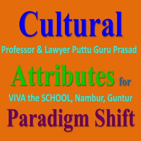 Cultural attributes for Paradigm Shift PGP VIVA VVIT
