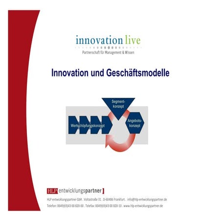 Innovation und geschäftsmodelle 2010 [kompatibilitätsmodus]