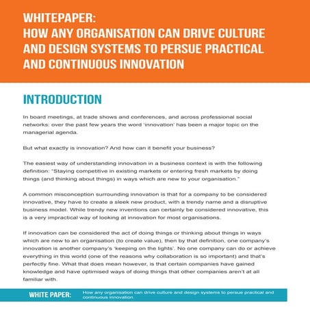 How any organisation can drive culture and design systems to pursue practical...