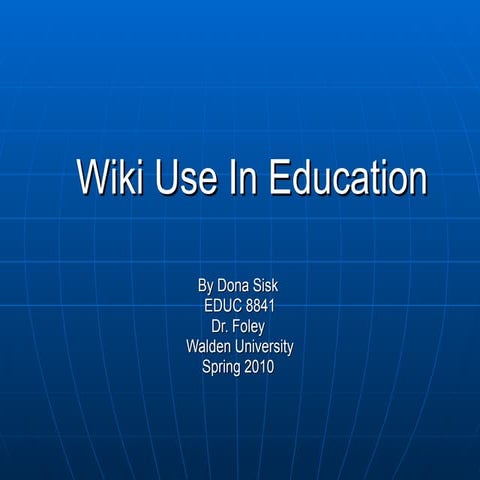 Innovation wikis in education mutlimedia final project