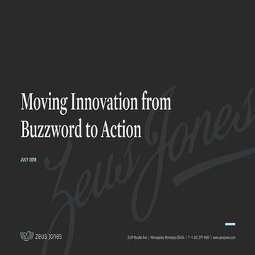 Moving Innovation from Buzzword to Action