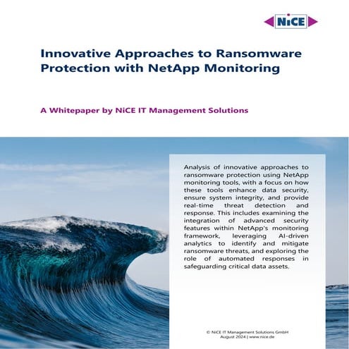Approaches to Ransomware Protection with NetApp Monitoring