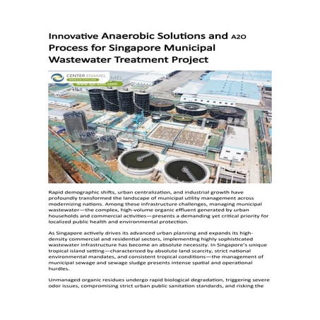 Innovative Anaerobic Solutions and A2O Process for Singapore Municipal ...