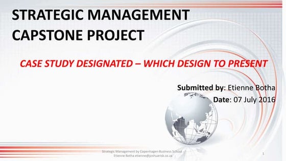 E types capstone project- course on strategic management | PPT