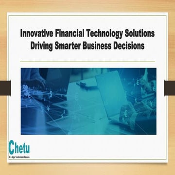 Innovative Financial Technology Solutions Driving Smarter Business ...