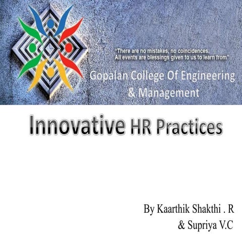 Innovative Hr Practices Ppt