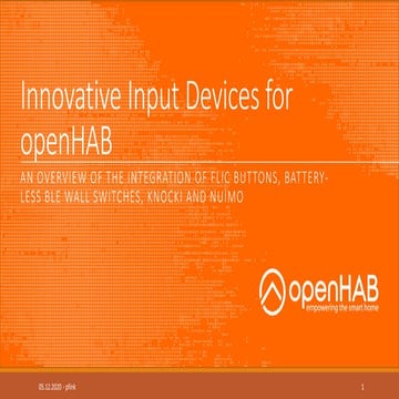 Innovative input devices for openHAB