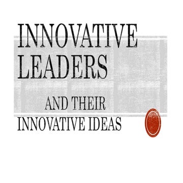 Innovative leaders- Panchami G