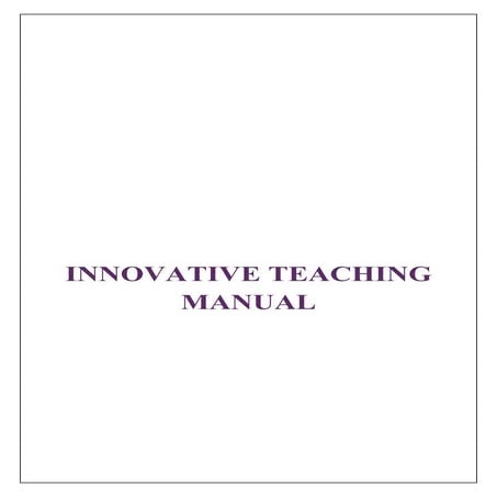 INNOVATIVE TEACHING MANUAL